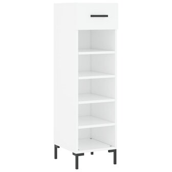 Schoenenkast 30x35x105 cm bewerkt hout wit 2