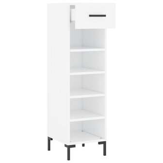 Schoenenkast 30x35x105 cm bewerkt hout wit 5