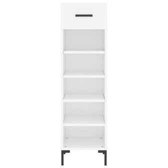 Schoenenkast 30x35x105 cm bewerkt hout wit 6