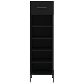 Schoenenkast 30x35x105 cm bewerkt hout zwart 6