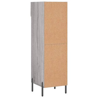 Schoenenkast 30x35x105 cm bewerkt hout grijs sonoma eikenkleur 8