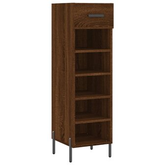 Schoenenkast 30x35x105 cm bewerkt hout bruin eikenkleur 2