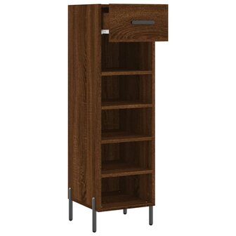 Schoenenkast 30x35x105 cm bewerkt hout bruin eikenkleur 5