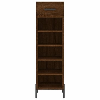 Schoenenkast 30x35x105 cm bewerkt hout bruin eikenkleur 6