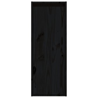Wandkast 30x30x80 cm massief grenenhout zwart 5