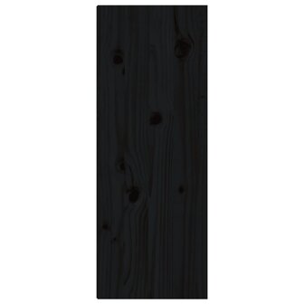 Wandkast 30x30x80 cm massief grenenhout zwart 7