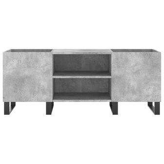 Platenkast 121x38x48 cm bewerkt hout betongrijs 4