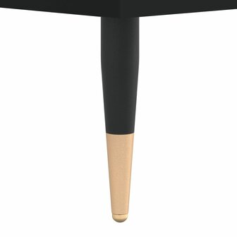 Platenkast 84,5x38x89 cm bewerkt hout zwart 8