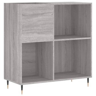 Platenkast 84,5x38x89 cm bewerkt hout grijs sonoma eikenkleurig 2