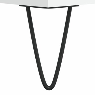 Platenkast 84,5x38x89 cm bewerkt hout wit 8