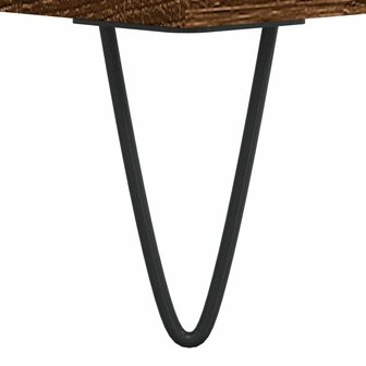 Platenkast 84,5x38x89 cm bewerkt hout bruin eikenkleur 8