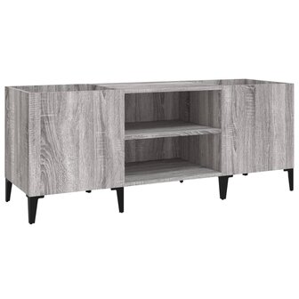 Platenkast 121x38x48 cm bewerkt hout grijs sonoma eikenkleurig 2