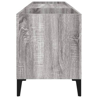 Platenkast 121x38x48 cm bewerkt hout grijs sonoma eikenkleurig 6