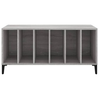 Platenkast 100x38x48 cm bewerkt hout grijs sonoma eikenkleurig 5