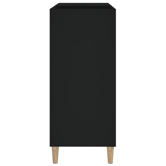 Platenkast 84,5x38x89 cm bewerkt hout zwart 6