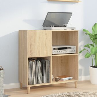 Platenkast 84,5x38x89 cm bewerkt hout sonoma eikenkleurig 1