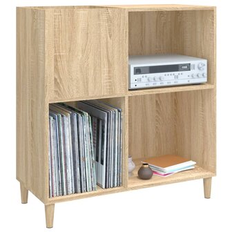 Platenkast 84,5x38x89 cm bewerkt hout sonoma eikenkleurig 4
