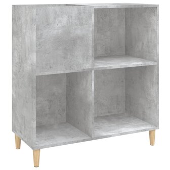 Platenkast 84,5x38x89 cm bewerkt hout betongrijs 2