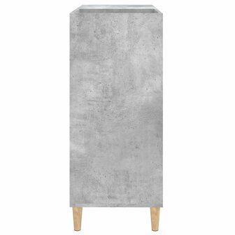 Platenkast 84,5x38x89 cm bewerkt hout betongrijs 6