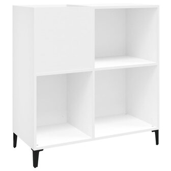 Platenkast 84,5x38x89 cm bewerkt hout wit 2