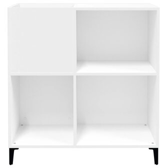 Platenkast 84,5x38x89 cm bewerkt hout wit 5