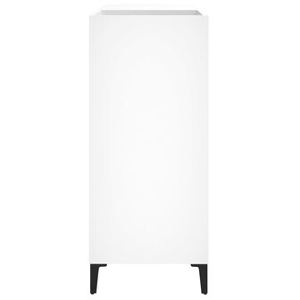Platenkast 84,5x38x89 cm bewerkt hout wit 6