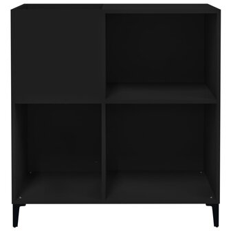 Platenkast 84,5x38x89 cm bewerkt hout zwart 5