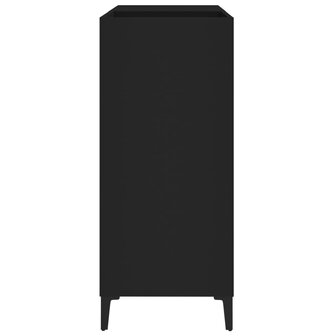 Platenkast 84,5x38x89 cm bewerkt hout zwart 6