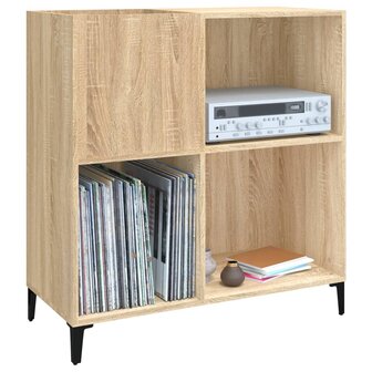 Platenkast 84,5x38x89 cm bewerkt hout sonoma eikenkleurig 4