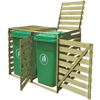 Containerberging dubbel 240 L ge&iuml;mpregneerd hout  3