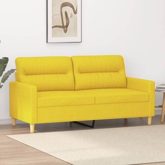 Tweezitsbank 140 cm stof lichtgeel 1