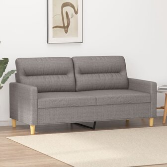 Tweezitsbank 140 cm stof taupe 1