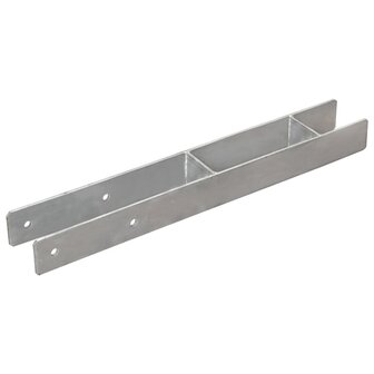Grondankers 6 st 7x6x60 cm gegalvaniseerd staal zilverkleurig 2