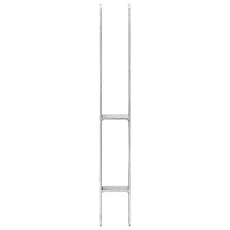 Grondankers 6 st 7x6x60 cm gegalvaniseerd staal zilverkleurig 3