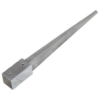 Grondpinnen 6 st 7x7x75 cm gegalvaniseerd staal zilverkleurig 4