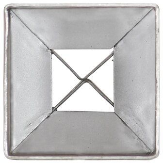 Grondpinnen 6 st 7x7x75 cm gegalvaniseerd staal zilverkleurig 5