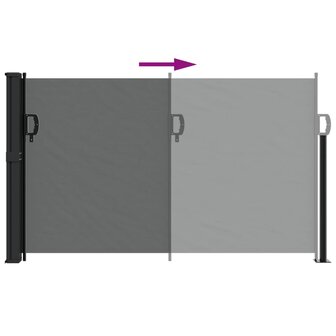Windscherm uittrekbaar 120x500 cm antracietkleurig 5