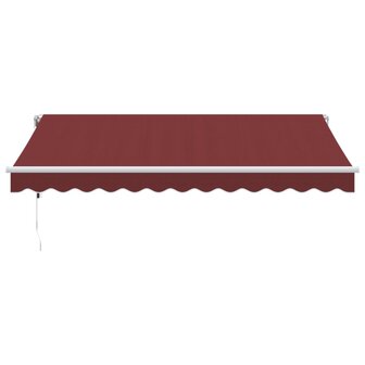 Luifel automatisch uittrekbaar met LED 350x250 cm bordeauxrood 4
