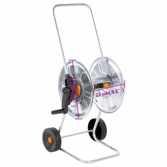 Tuinslangkar voor 50 m 1/2&quot; of 35 m 3/4&quot; slang staal 10