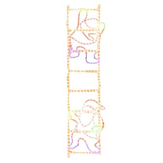 Kerstfiguur kerstman op ladder opvouwbaar 552 LED&amp;apos;s 50x200 cm 2