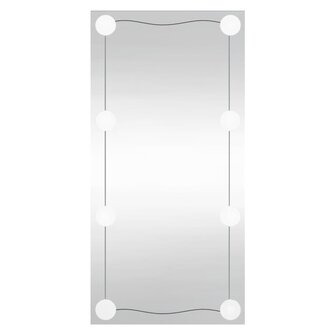 Wandspiegel met LED&amp;apos;s rechthoekig 30x60 cm glas 2