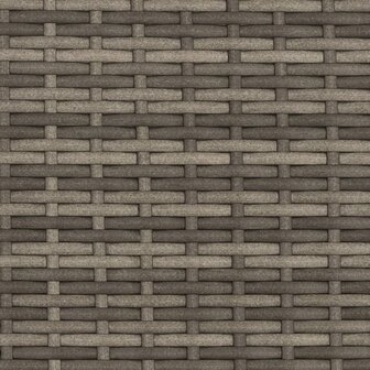 Ligbed 2-persoons met luifel en kussens poly rattan grijs 11