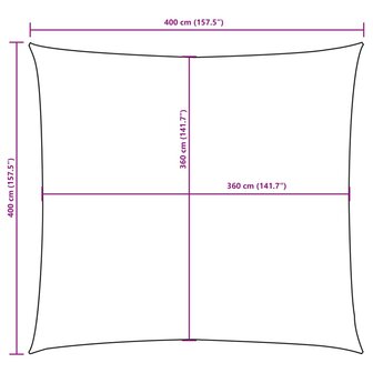 Zonnescherm vierkant 4x4 m oxford stof antracietkleurig 10