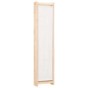 Kamerscherm met 4 panelen 160x170x4 cm stof cr&egrave;me  4