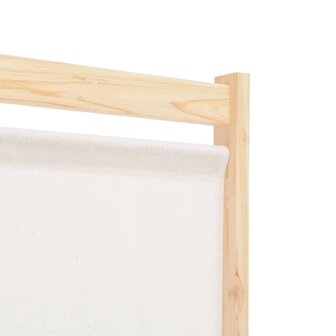 Kamerscherm met 4 panelen 160x170x4 cm stof cr&egrave;me  6