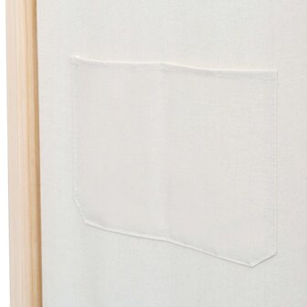 Kamerscherm met 4 panelen 160x170x4 cm stof cr&egrave;me  7