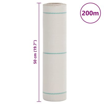 Worteldoek 0,5x200 m polypropeen wit 8