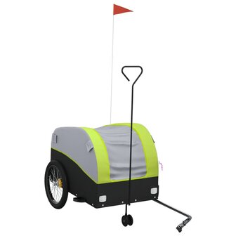 Fietstrailer 45 kg ijzer zwart en groen 2