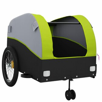 Fietstrailer 45 kg ijzer zwart en groen 6