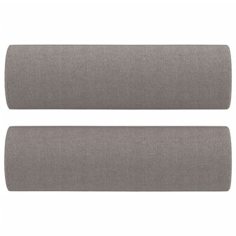 Tweezitsbank met sierkussens 140 cm stof taupe 5